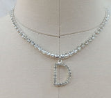 Sparkling Layered Initial Necklace
