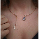 Crystal Crescent Choker