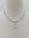 Sparkling Layered Initial Necklace