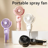 Portable Handheld Spray Fan 4-Speed Water Spray Mist Fan