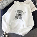 Men’s Gothic Bear Hoodie – Streetwear Hoodie with Chains Graphic