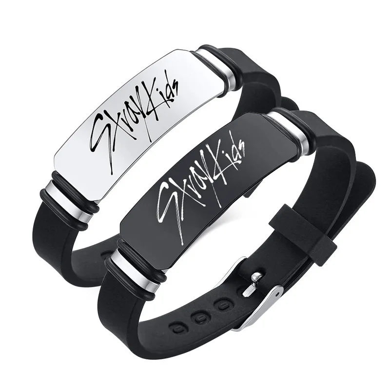 HOT SKZOO Fashion Trend Silicone Bracelet Stray Kids Bang Chan Felix Personalized Men's and Women's Jewelry Versatile Bracelet
