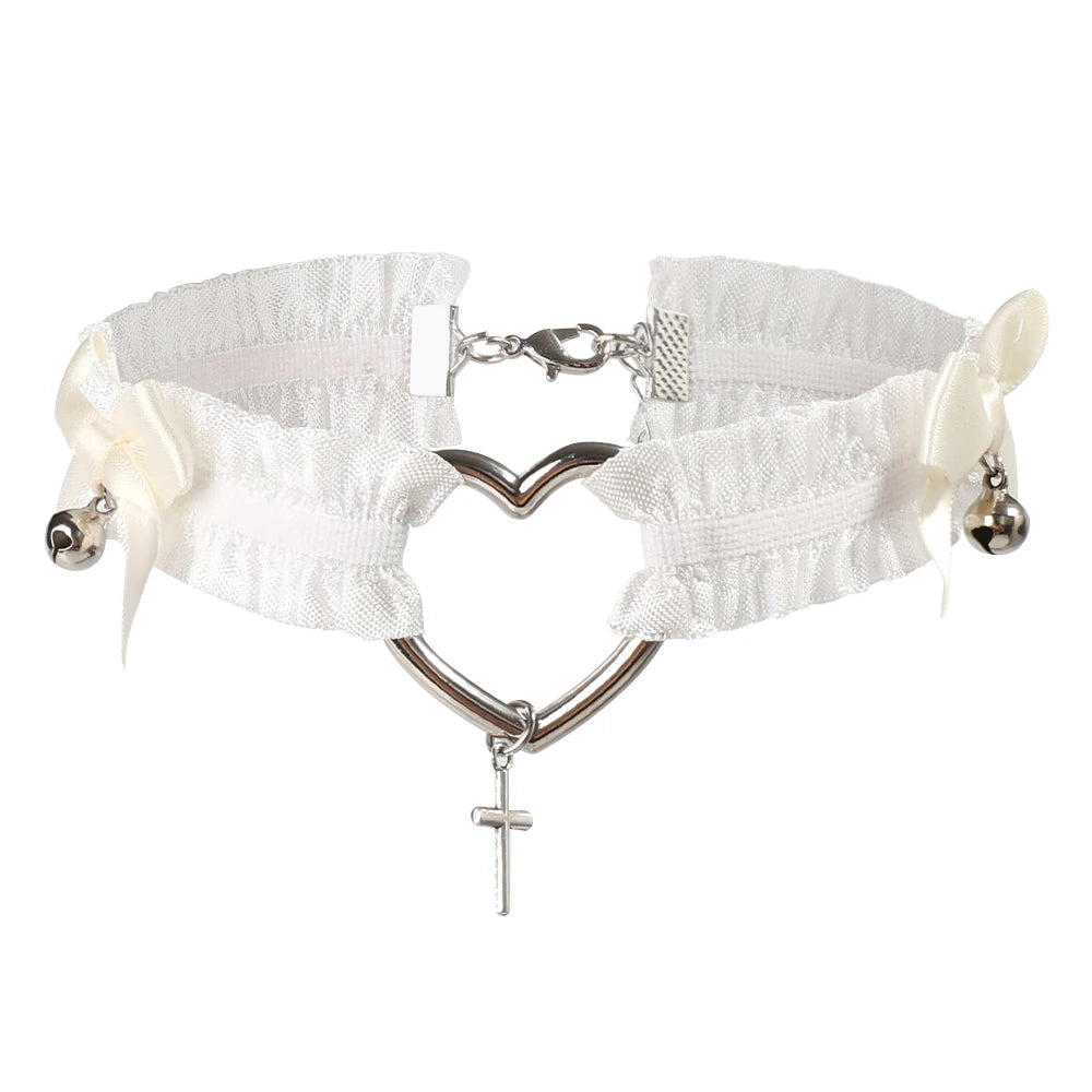 Lolita Lace Heart Choker Necklace