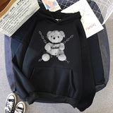 Men’s Gothic Bear Hoodie – Streetwear Hoodie with Chains Graphic