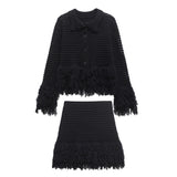 Victoria Set - European Knitted Coat and Skirt Set