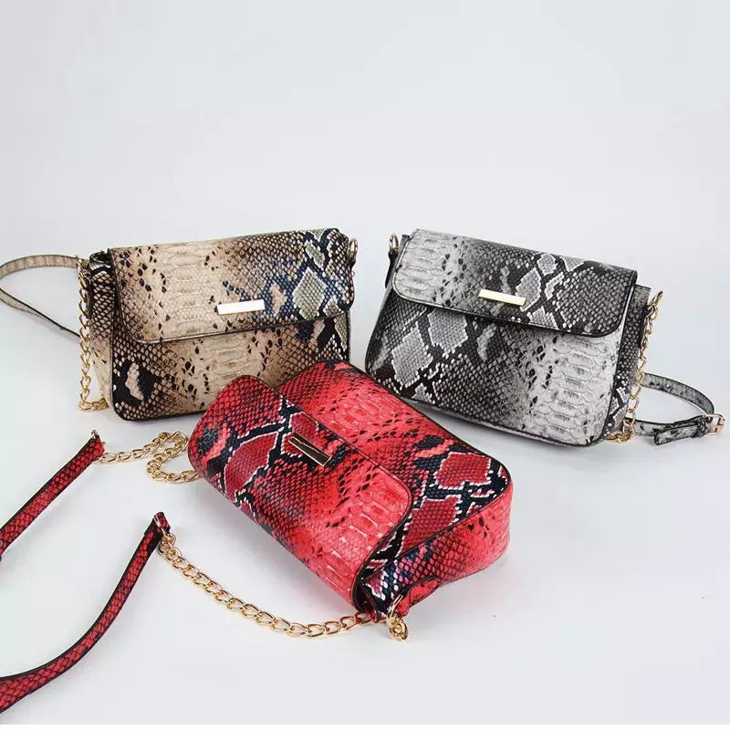 Faux Snake Skin Bag