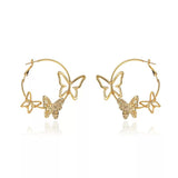 Butterfly Hoops Earrings