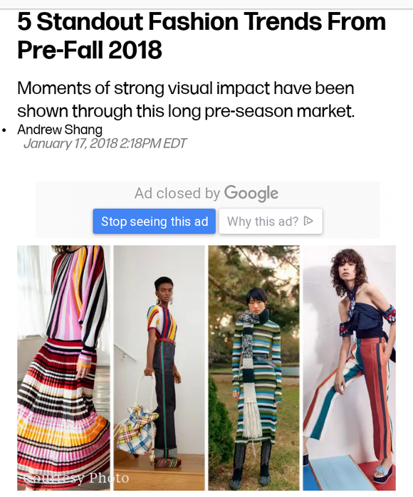 Stripes are In! Fall 2018