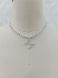 Sparkling Layered Initial Necklace