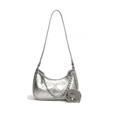 Diamond Embroidery Thread Silver Crossbody Popular Shoulder Underarm Bag