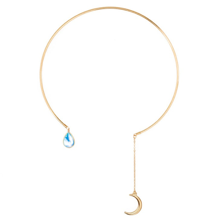 Crystal Crescent Choker