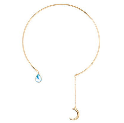 Crystal Crescent Choker