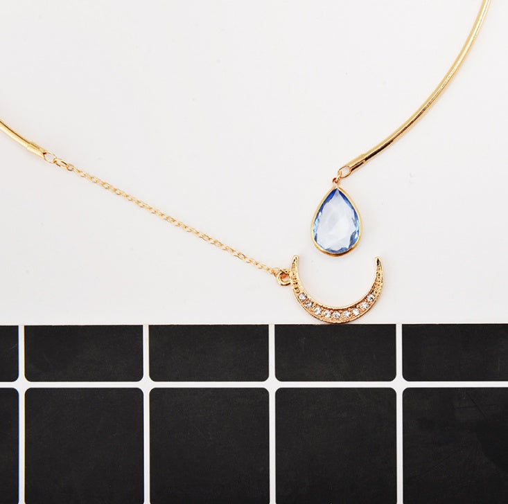 Crystal Crescent Choker