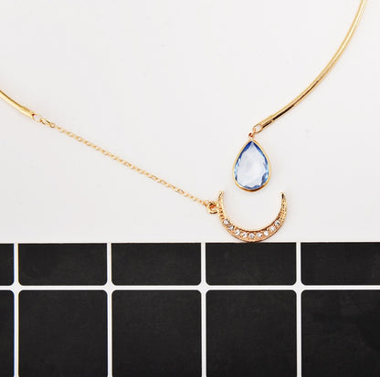 Crystal Crescent Choker