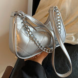 Diamond Embroidery Thread Silver Crossbody Popular Shoulder Underarm Bag