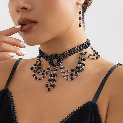 Sandy Goth Beaded Necklace Set