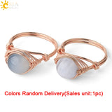 Handmade Natural Stone Ring |Wire Wrap Jewelry