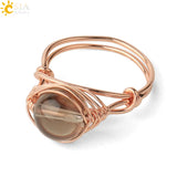 Handmade Natural Stone Ring |Wire Wrap Jewelry