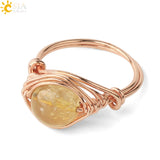 Handmade Natural Stone Ring |Wire Wrap Jewelry
