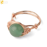 Handmade Natural Stone Ring |Wire Wrap Jewelry