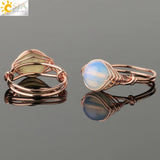 Handmade Natural Stone Ring |Wire Wrap Jewelry