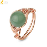 Handmade Natural Stone Ring |Wire Wrap Jewelry