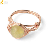 Handmade Natural Stone Ring |Wire Wrap Jewelry