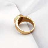Gothic Temple Gold Plated Cross Knight Women's Ring Shield Guards High Quality Jewelry Wholesale Gift