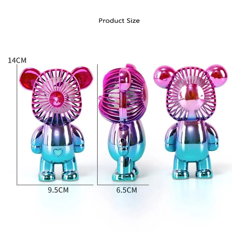 Colorful Bear Personal Fan