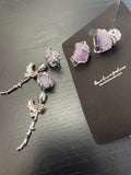 Amethyst Rose Earrings