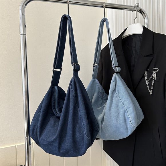 Kurze Jeanshandtasche