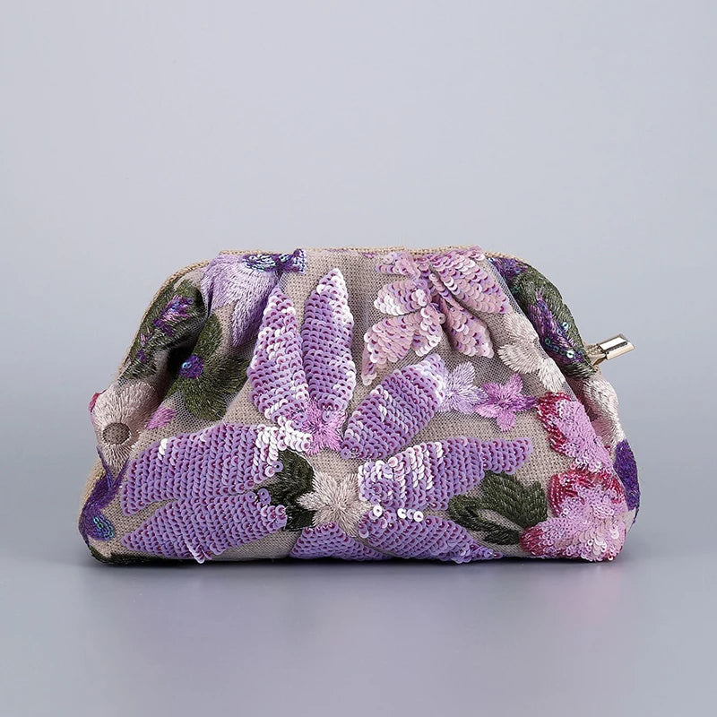 Floral Sequin Bag