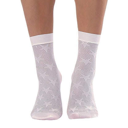 Women Retro Gothic Summer Lace Top Floral Fishnet Ankle Socks Lady Black Nylon Short Lace Stockings 23 Models Shoe Size 5-10