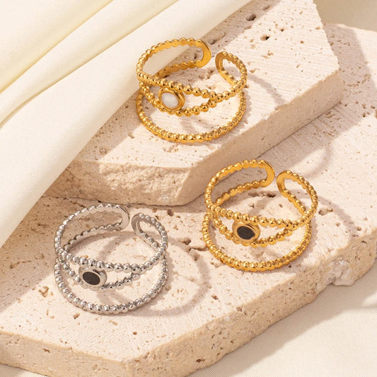 1/3pcs Youthway Vintage Evil Eye Rings For Women Aesthetic 18K Gold Plated Jewelry