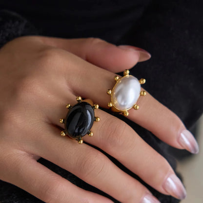 Gothic Green Red Zircon Claw Rings for Women 18k Gold Plated Hypoallergenic Stainless Steel Tarnish Free Jewelry Anillos Mujer