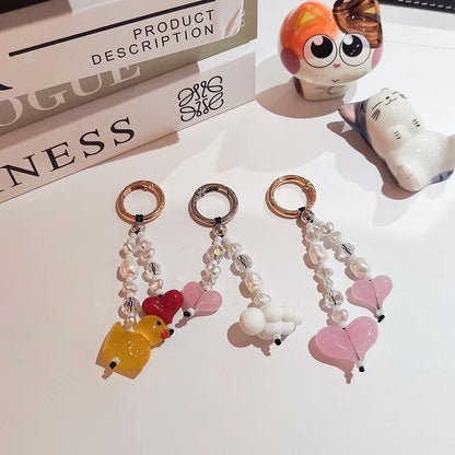 Y2K Hearts Keychain - Bag Charm