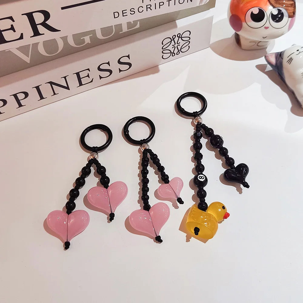 Y2K Hearts Keychain - Bag Charm