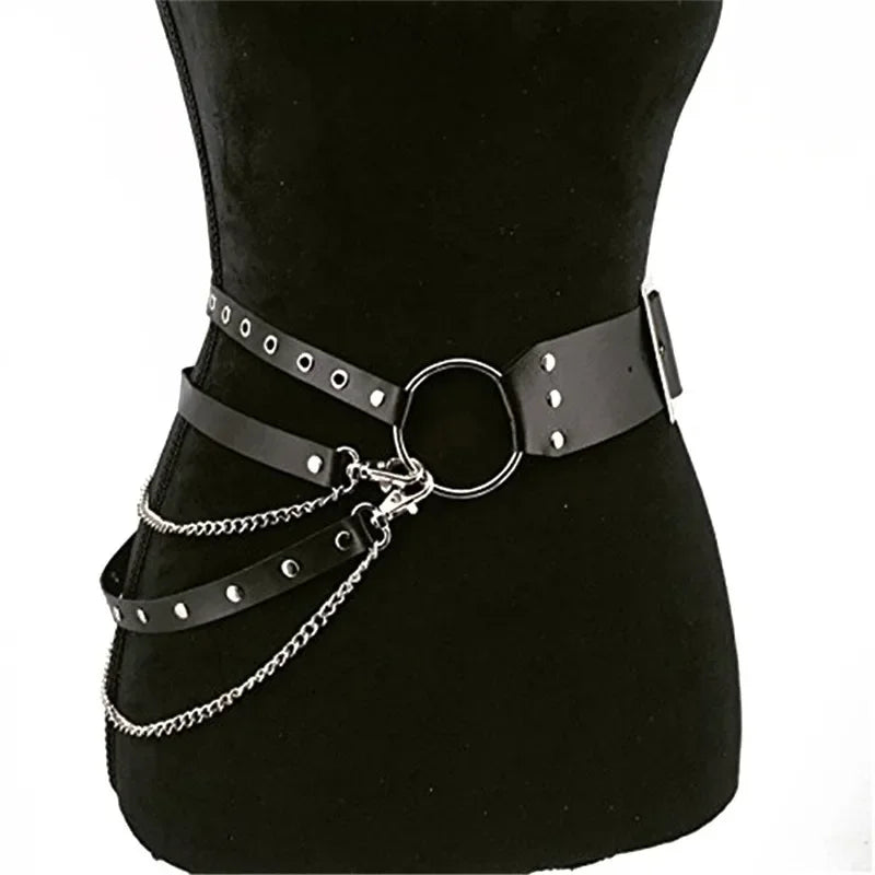 Fashion Women Gothic Punk Waist Belt Chain