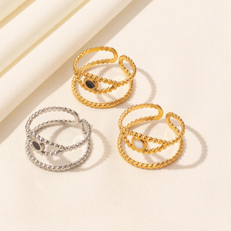1/3pcs Youthway Vintage Evil Eye Rings For Women Aesthetic 18K Gold Plated Jewelry