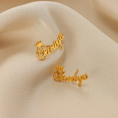 SUZIE - Personalized Name Earrings – Custom Name Jewelry, Gold Custom Earrings Gift for Her