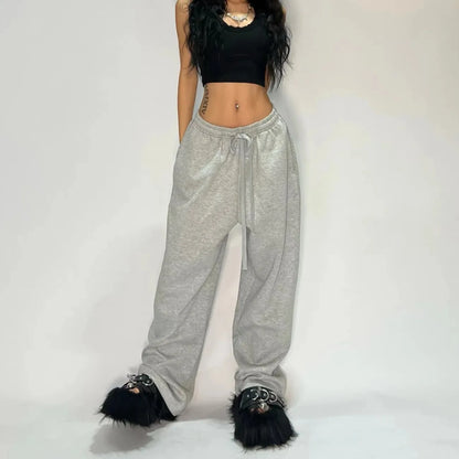 2025 Street Hip-hop Goth Harajuku Fashion Versatile Straight Wide-leg Pants Men American Retro Y2K Casual Loose Trousers Women
