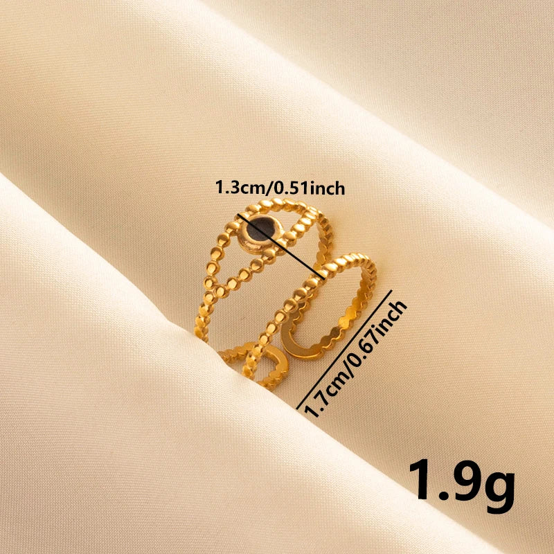 1/3pcs Youthway Vintage Evil Eye Rings For Women Aesthetic 18K Gold Plated Jewelry