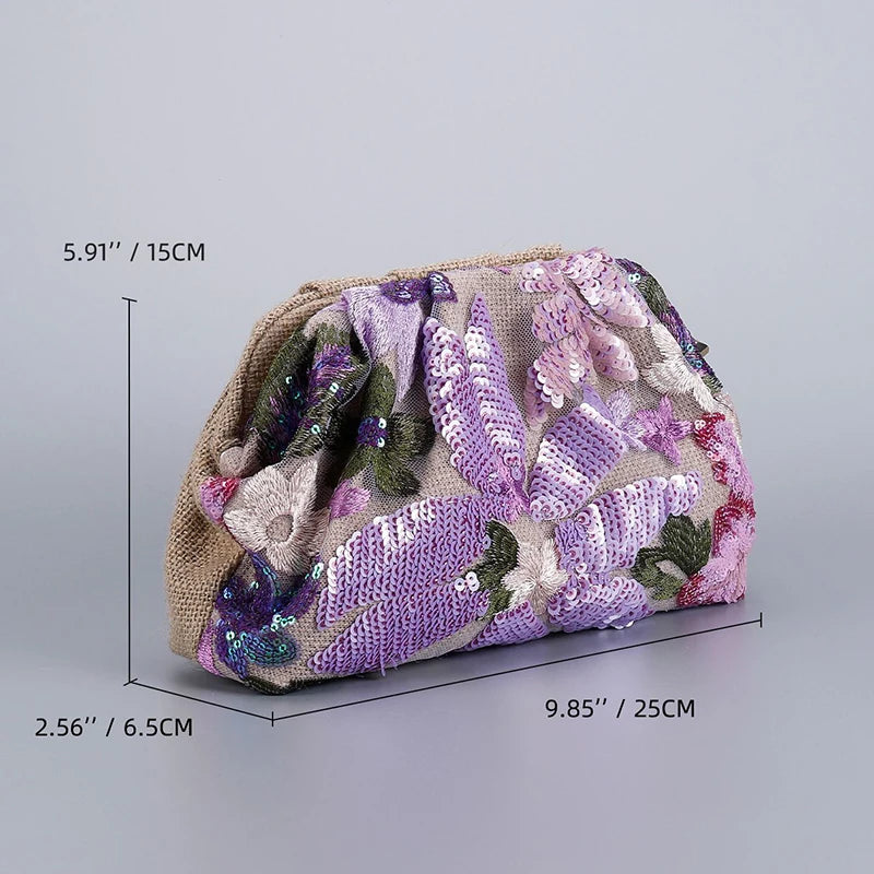 Floral Sequin Bag