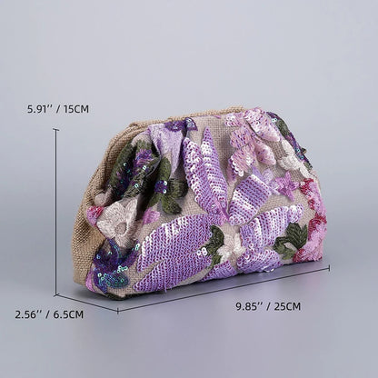 Floral Sequin Bag
