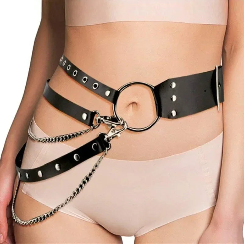 Fashion Women Gothic Punk Waist Belt Chain