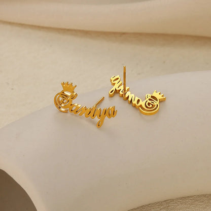 SUZIE - Personalized Name Earrings – Custom Name Jewelry, Gold Custom Earrings Gift for Her