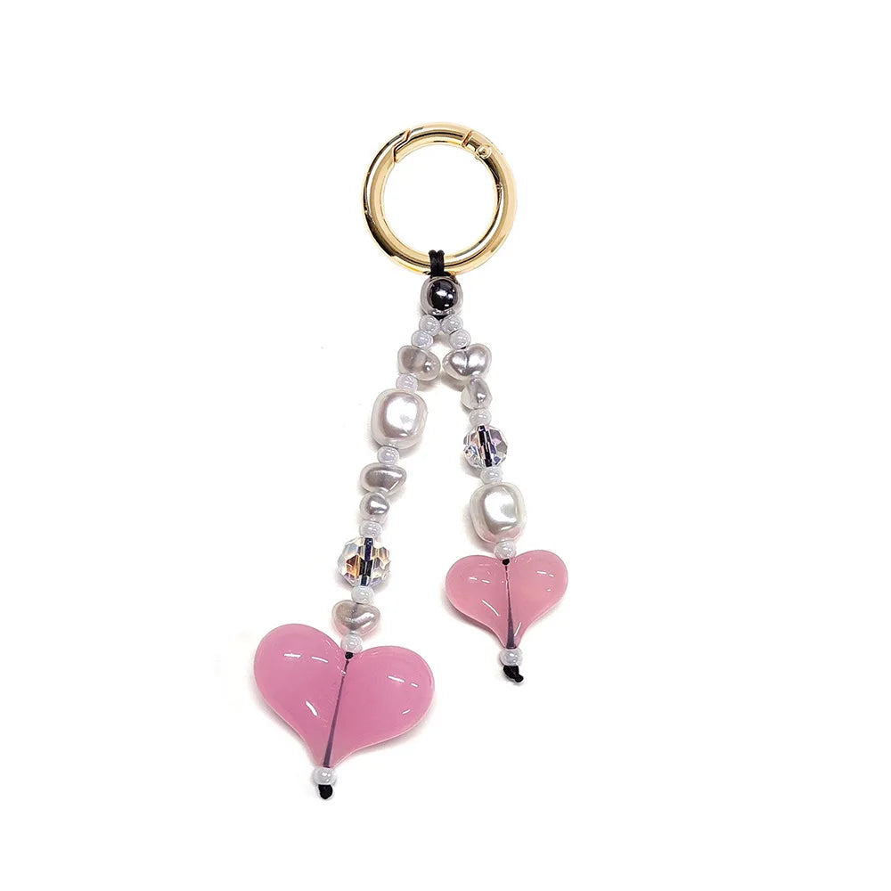 Y2K Hearts Keychain - Bag Charm