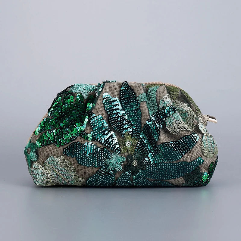 Floral Sequin Bag