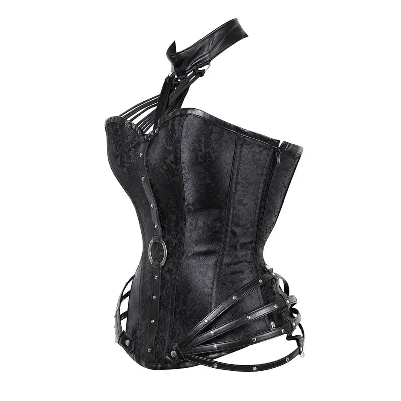 Steampunk Corset Top Women Gothic Punk Overbust Corsets and Bustiers Medieval Retro Corselet Halloween Pirate  Cosplay Costume