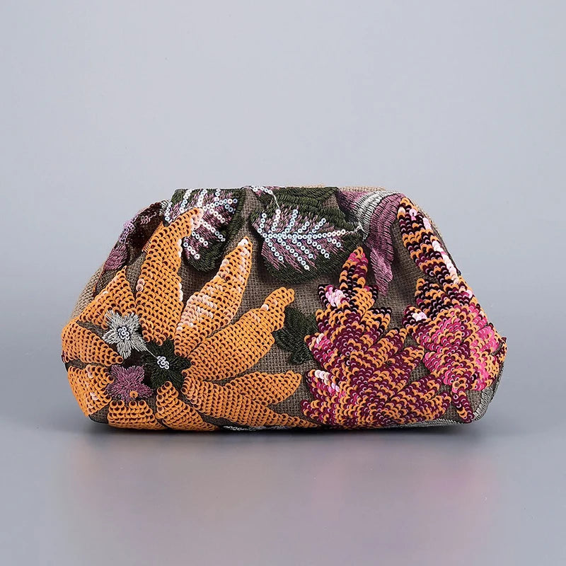 Floral Sequin Bag